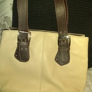 Tignanello beige and brown purse